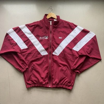 Vintage Y2K Asics Runtex zip up Windbreaker Jacket Red/white Size large - Image 1 of 4