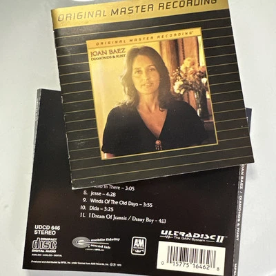 Joan Baez Diamonds & Rust MFSL CD (Inserts Only) Missing Disc and Case Foto 1 de 3