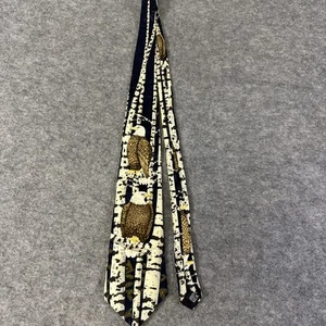 Vintage Endangered Species Tie Mens Bald Eagle 100% Silk Nature Marc Dennis 90s - Picture 1 of 8