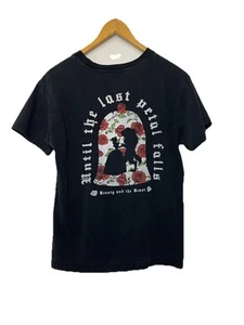 Camiseta para mujer Princesa Disney mediana negra gráfica La Bella y la Bestia - Imagen 1 de 4