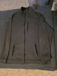 Maglione Sonoma pile zip grigio/grigio manica lunga grande e alto taglia 3XLT - Foto 1 di 3