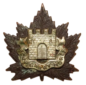 INSIGNIAS DE GORRA MILITAR BRITÁNICA, insignia de gorra bimetálica Fort Garry Horse, 1914-1945 - Imagen 1 de 2