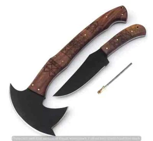 CUSTOM HANDMADE BUSHCRAFT POWDER COATED FIXED BLADE STEEL  KNIFE - Picture 1 of 1