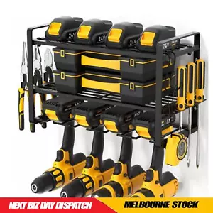 Power Tool Rack Organizer - Heavy Duty Drill Holder Wall Mount, 3 Layers - Picture 1 of 8