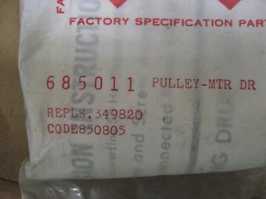 NOS Original OEM FSP Whirlpool 685011 Riemenscheibe MARS - Bild 1 von 1