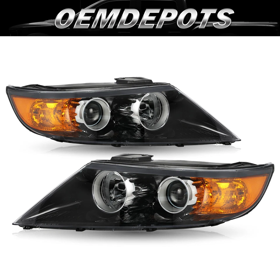 Faro proyector halógeno ámbar negro para Kia Sorento 2011 2012 2013 Foto 1 de 1