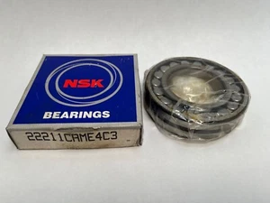 NSK 22211CAME4C3 Spherical Bearing 55x100x25 mm 22211-CAM-E4/W33-C3 Japan - Picture 1 of 8