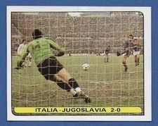 PANINI FOOTBALLERS FIGURE 1981/82 - REC/REMOVED - N.293 ITALY-YUGOSLAVIA 2-0
