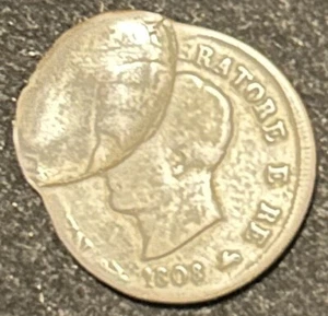 Rare 1808 Italian Soldo Double Strike - Picture 1 of 1