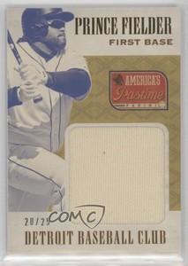 2013 Panini America's Pastime Jumbo Swatches Gold /25 Prince Fielder #JS-PF