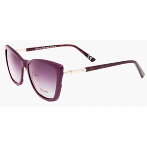 POLAR 529 POLARIZED WOMEN CAT METAL PURPLE CLIP-ON EYEGLASSES - Picture 1 of 2