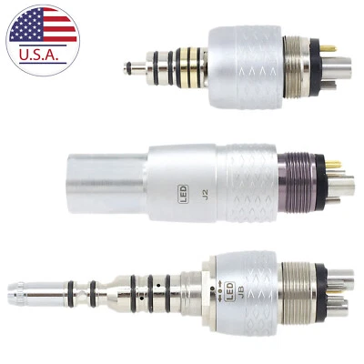 Acoplamiento de pieza de mano dental 6 pines fibra óptica NSK Kavo RQ-24 MULTIflex PTL-CL LED Foto 1 de 4