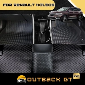 6D PRO Car Floor Mats for Renault KOLEOS 2016-Current-Black-Outback - Picture 1 of 12