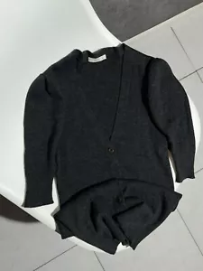 Cardigan PRADA grigio lana e seta manica corta - Foto 1 di 10