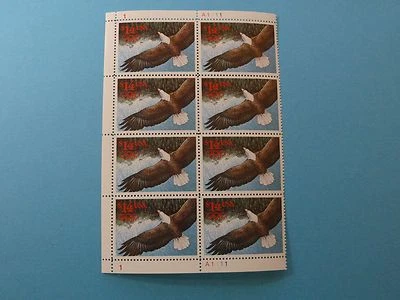Stamps US * Sc 2542 * Eagle in Flight * MNH * $14 * 1991 * 2 PL Blk of 4 *  - Image 1 of 3