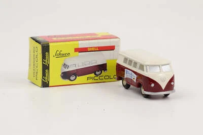 1:90 Schuco Piccolo VW T1 Bus Bulli 2000 Km À Travers L'Allemagne Blanc-Rouge - Photo 1/3