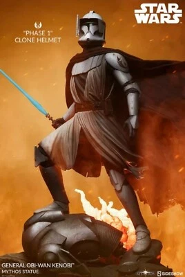 Star Wars Obi-wan Kenobi Sideshow Mythos 18" Premium Format Statue Clone Wars - Image 1 of 4