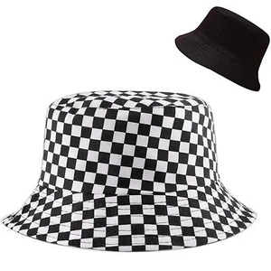Unisex Reversible Bucket Hat Beach Fishing Sun Hat Double Side Wear - Picture 1 of 7