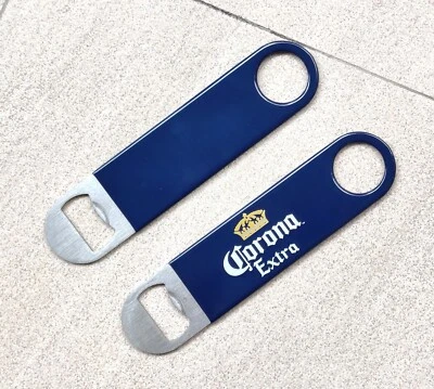 2pcs Corona Extra Stainless Steel Lager Beer Bottle Openers Bar Blade Corkscrews - Image 1 of 4
