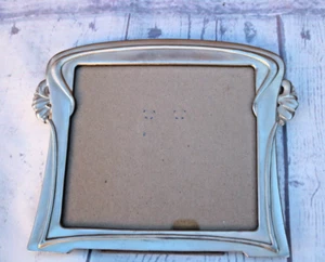 VTG PEWTER PICTURE FRAME FLOWERS FLORAL 6.5x8 PF901 MADE in CANADA - Picture 1 of 17
