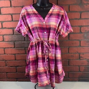 Isabel Maternity Medium kariertes Button-Down-Top für Damen – lässige Passform - Bild 1 von 7