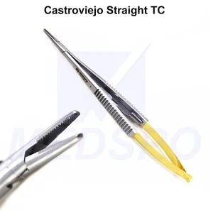 Surgical Castroviejo Needle Holder TC Suture Forceps Dental Microsurgery Tools - Picture 1 of 5