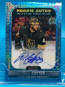 ✨2021-22 OPC PLATINUM BLUE TRAXX AUTO R-PC PAUL COTTER ROOKIE ✨