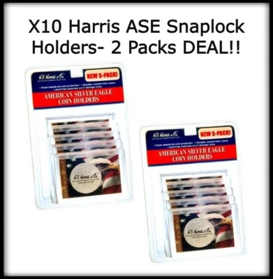 10 estuches helados Harris Eagle y Flag para monedas American Silver Eagle 2 paquetes regalos Foto 1 de 4