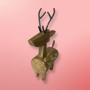 Christmas Reindeer Handcrafted Solid Wood From The Philippines  - Picture 1 of 6