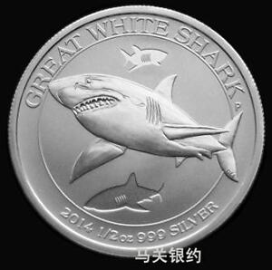 Australia 2014 Shark Silver .999 1/2 oz Coin (UNC)
