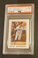 1986 Topps Mini League Leaders Keith Hernandez HOF #53 PSA 6 EX-MT LOW POP 