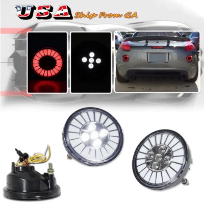 2X Luces LED transparentes de respaldo de freno trasero para Pontiac Solstice GXP 06-10 Foto 1 de 4