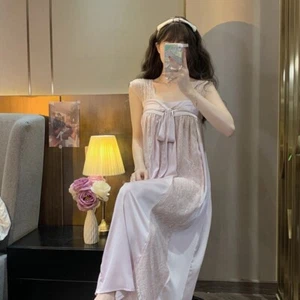 Women Lace Mesh Nightdress Sleeveless Sling Dress Sleepwear Princess Nightie - Bild 1 von 12