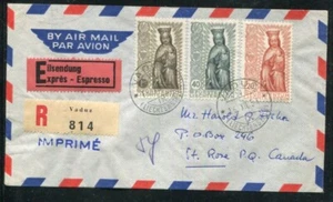 Liechtenstein #284-6 POSTALLY USED First Day cover Madonna in Wood Cat 140++ - Picture 1 of 4