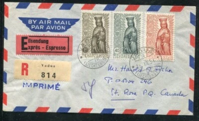 Liechtenstein #284-6 POSTALLY USED First Day cover  Madonna in Wood  Cat 140++ - Image 1 of 4