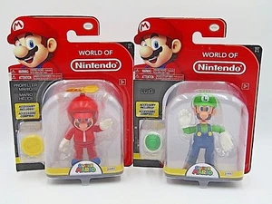 World Of Nintendo Propeller Mario & Luigi 4" Action Figure Set - Picture 1 of 9