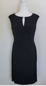 Ralph Lauren Women's Black s16 faux wrap dress