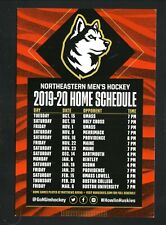 Northeastern Huskies--2019-20 Hockey Home Large Card Schedule