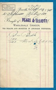1901 INVOICE PEARS & ELLIOTT GROCER, KING STREET, PENRITH - Foto 1 di 2
