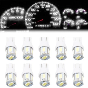 10PCS T10 192 168 LED Instrument Panel Dash Gauge Light Bulbs Cold Super White - Picture 1 of 8
