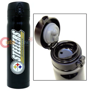 Pittsburgh Steelers Becher Vakuumisoliert Reisebecher NFL Metall Logo Emblem - Bild 1 von 4
