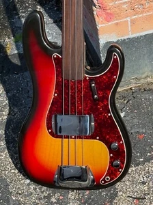 1972 Fender Precision Fretless Bass the newest one extant 1 of a kind & Minty ! - Picture 1 of 14