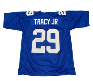 Tyrone Tracy Jr Signed New York Giants Custom Jersey Beckett Witness BAS COA - Picture 1 of 3
