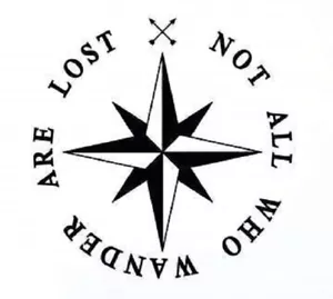 COMPASS Wander Lost Vinyl Decal -Sticker for Jeep Car Truck Bumper Wall Window - Foto 1 di 2