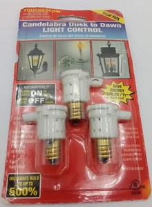 Touch & Glow Authentic Candelabra Dusk To Dawn Light Control 3 Pack Value Pack - Picture 1 of 8