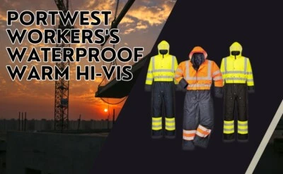 EVONCLOTHING Portwest S485 Waterproof Warm Hi-Vis Contrast Winter Coverall EN342 Protected