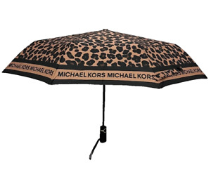 Michael Kors Automatic Open Close Umbrella Leopard Print