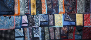DANIEL CREMIEUX MENS SQUARE POCKET HANDKERCHIEF VARIETY 100% SILK 16" x 16" - Picture 1 of 316