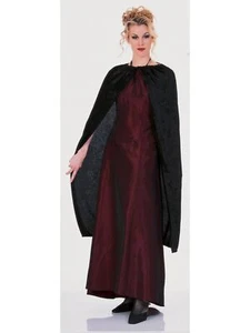 Rubie's unisex child Cape, 3/4 Velvet Cape 3 4 Length Black Black One Size, As - Picture 1 of 1