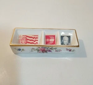 Vintage Hammersley Minuet Divided Stamp Tray Bone China Trinket Dish 2991 - Picture 1 of 10